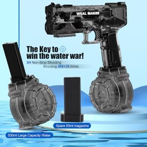 Transparent Electric Water Pistol for Kids Ages 4-12